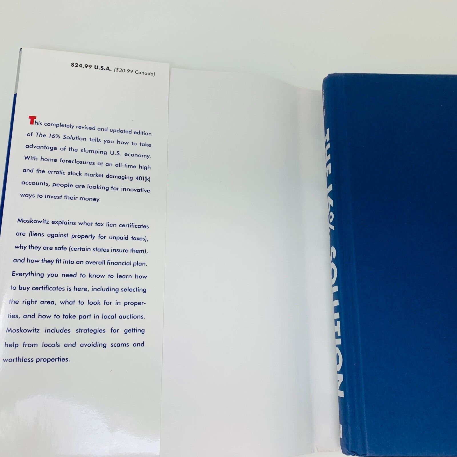 The 16% Solution Revised Edition Hardcover DJ Joel S. Moskowitz Interest Rates