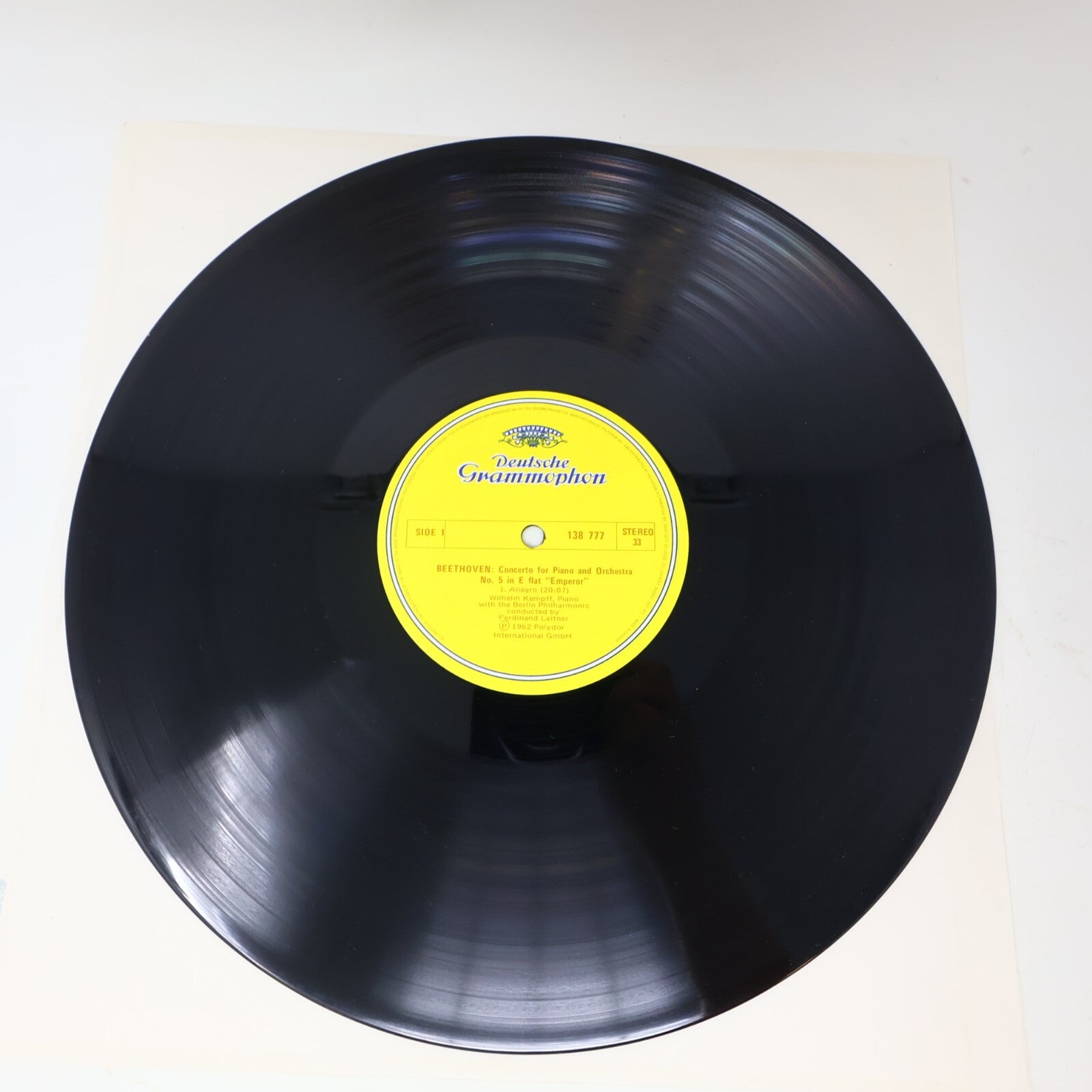 Beethoven Wilhelm Kempff Leitner Klavierkonzert Nr. 5 Es-dur LP Record 138 777