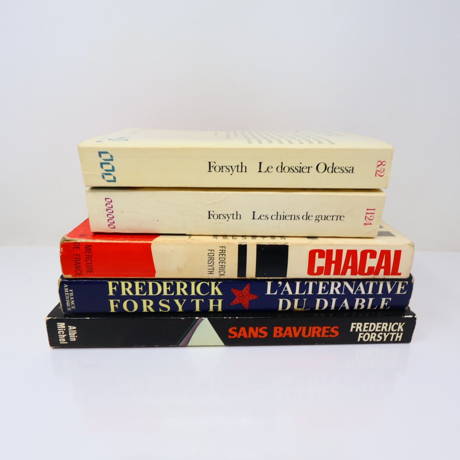 Frederick Forsyth Lot 5 Livres Sans Bavures/Chacal/Chiens de Guerre Français PB