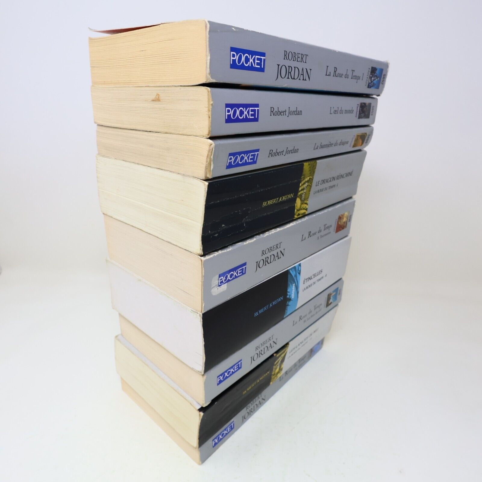 Lot 9 Livres La Roue du Temps Robert Jordan Pocket/France Loisirs Book Français