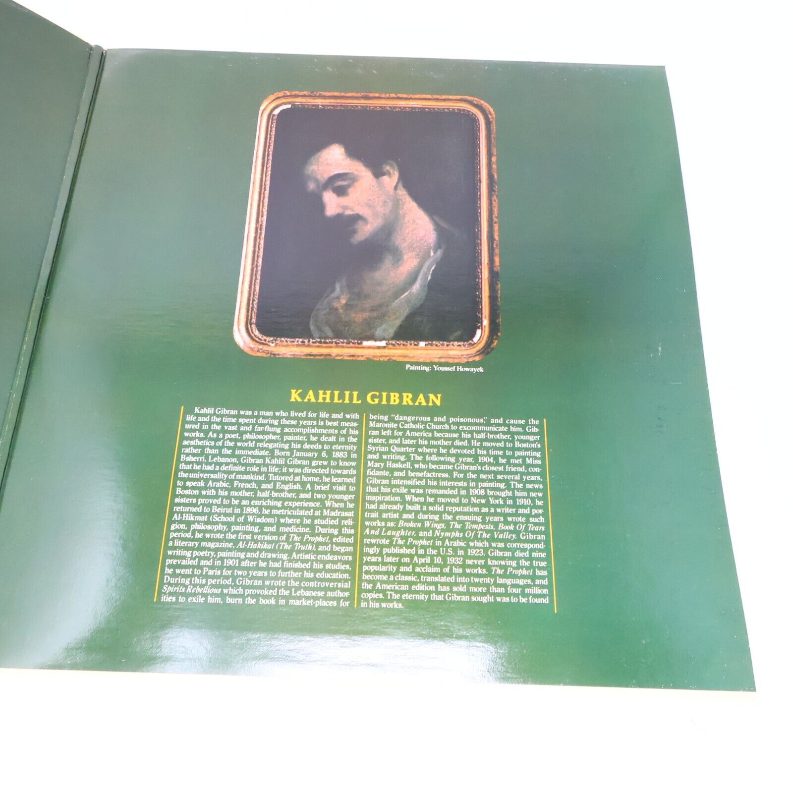 Kahlil Gibran Featuring Richard Harris The Prophet LP Record Vinyl SD 18120 1974
