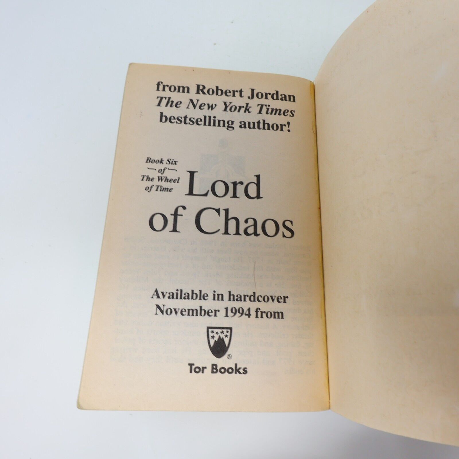 1994 The Fires of Heaven The Wheel of Time #5 by Robert Jordan 1st Print PB TOR
