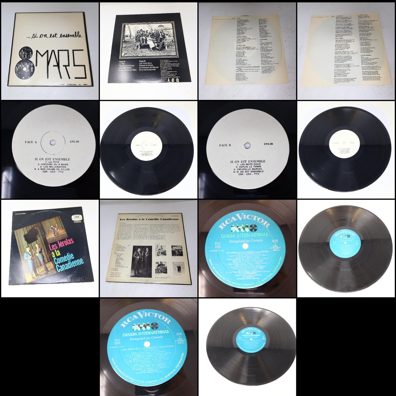 Pop Québécois 1960-70-80s Lot 20 Disques LP Thibeault/Baillargeon/Brault/Toupin