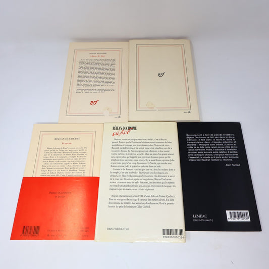 Réjean Ducharme Lot 5 Livres L'Hiver de Force/Dévadé/Nez qui Voque/Va Savoir PB