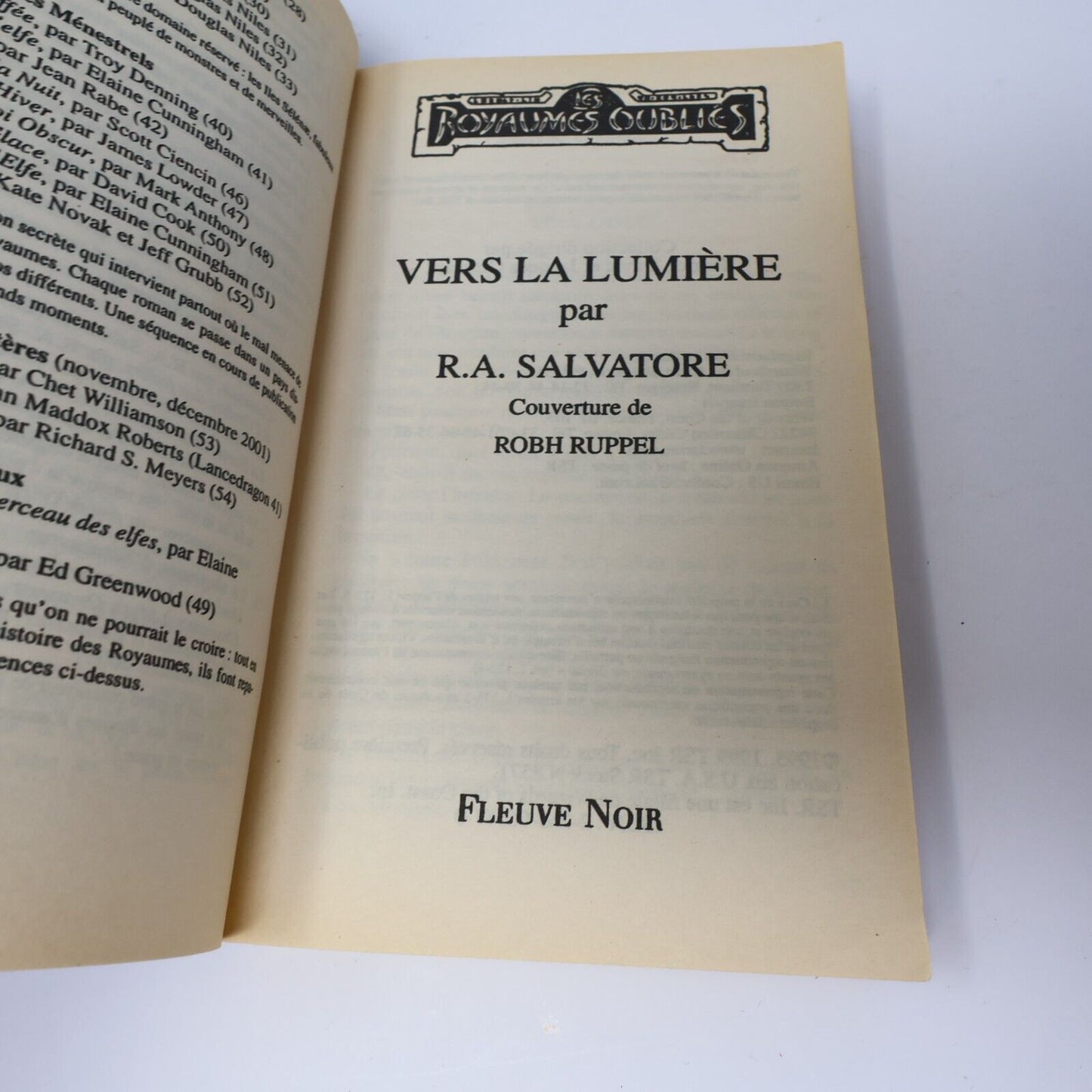 1999 Royaumes Oubliés #37 Vers la Lumière Le Monde d'Ombre-Terre Fantasy Livre