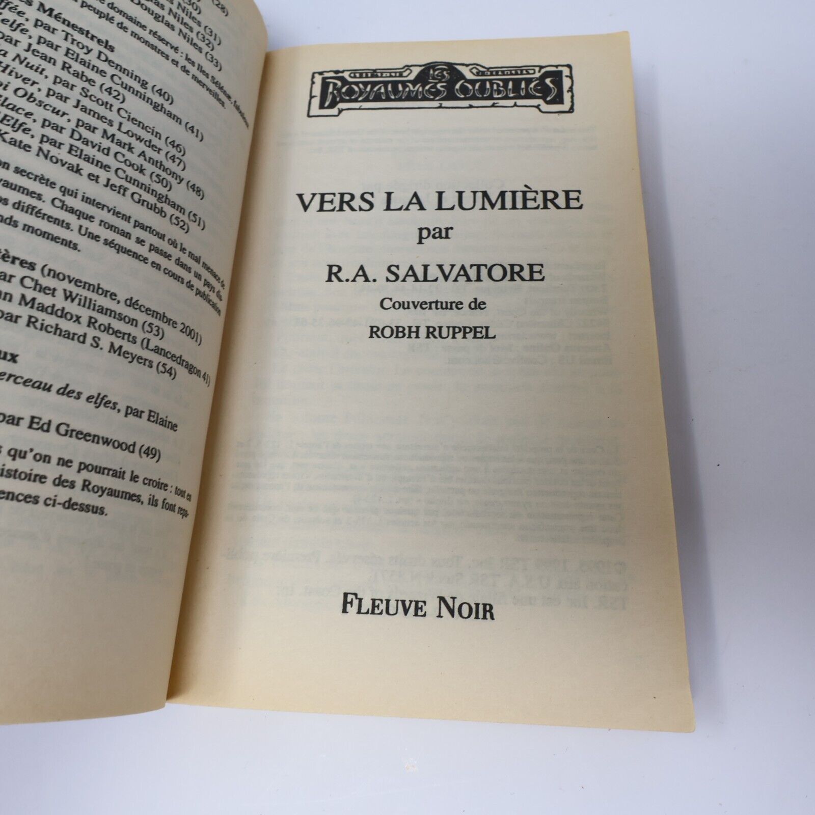 1999 Royaumes Oubliés #37 Vers la Lumière Le Monde d'Ombre-Terre Fantasy Livre