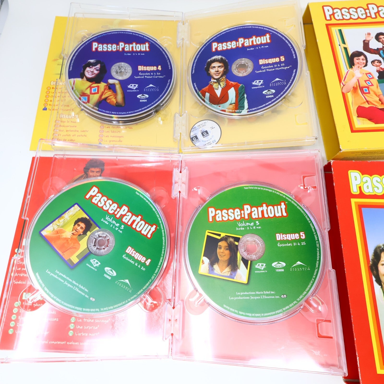 Passe-Partout #1-2-3-4-5 Lot 5 DVD Télé Québec Série Originale Complète Testés