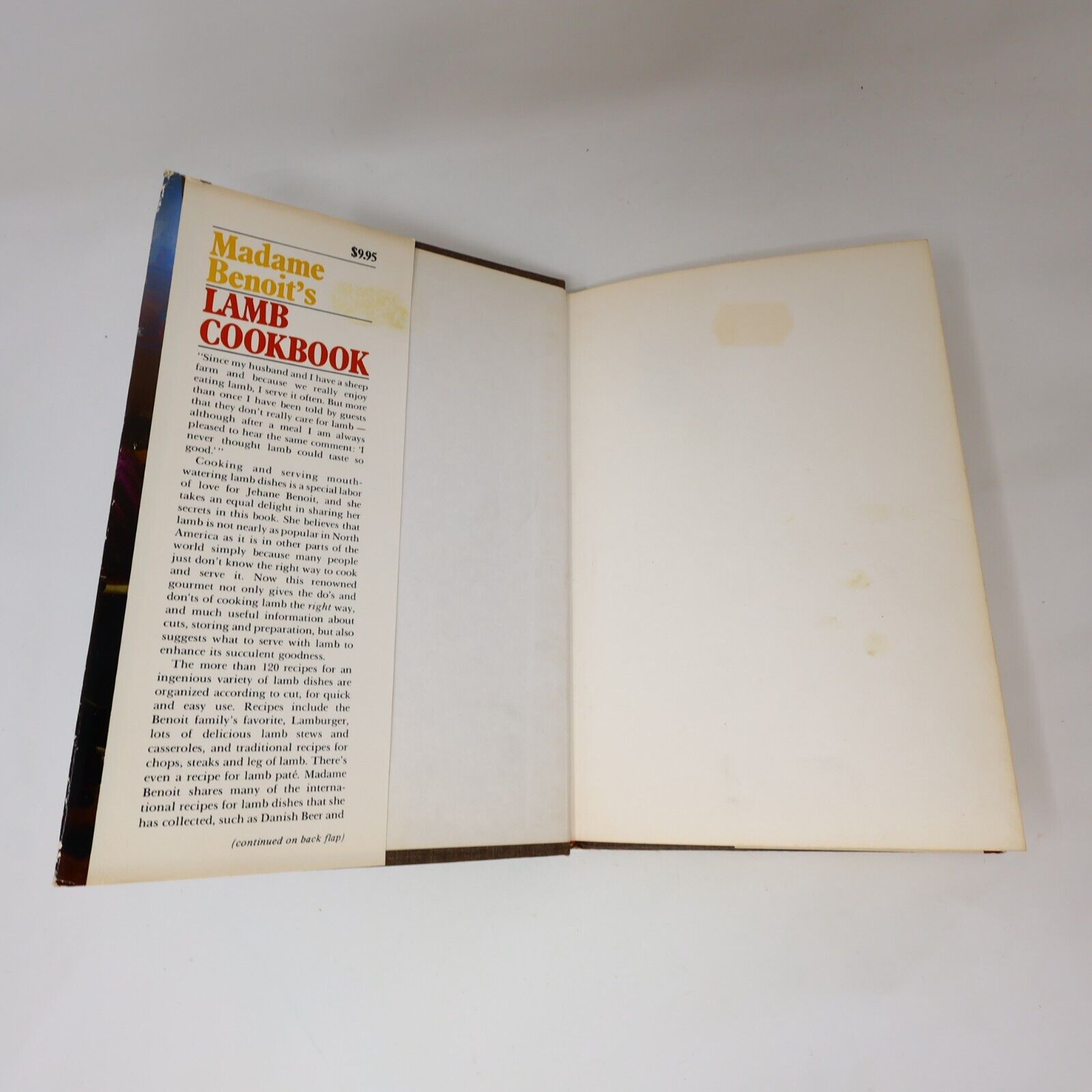 1979 Madame Benoit's Lamb Cookbook by Jehane Benoît Mcgraw-Hill Ryerson HC 70s