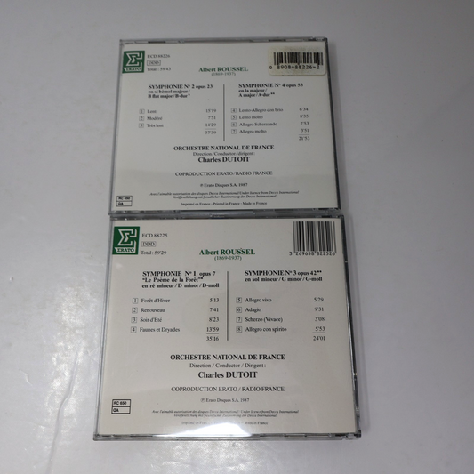 Albert Roussel Symphonie #1-4 Charles Dutoit/Orchestre National De France CD Lot