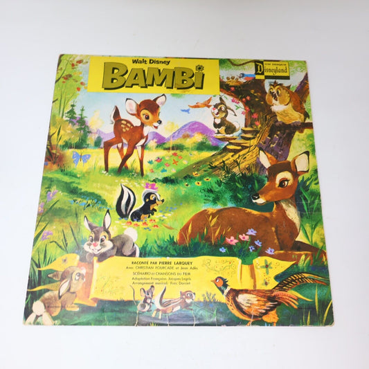 Walt Disney Bambi Raconté par Pierre Larquey LP Disque DF-1009 Français French