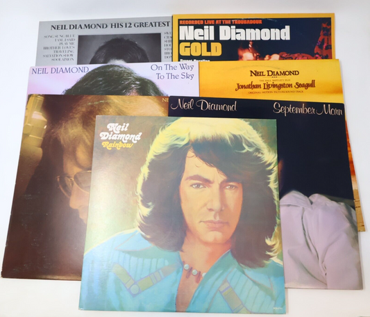 7x Neil Diamond LP Records Lot Serenade September Morn Rainbow Way To The Sky