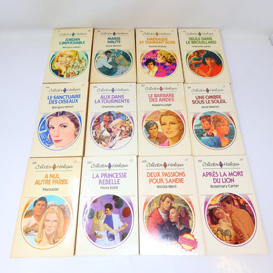 Collection Harlequin Lot 13 Livres en Français/French Romance Love Vintage 1980s