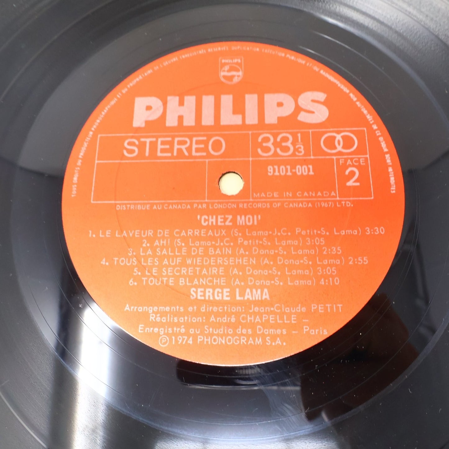 Serge Lama Lot 4 Disques LP Record 1973-1980 Philips Je Suis Malade/Chez Moi