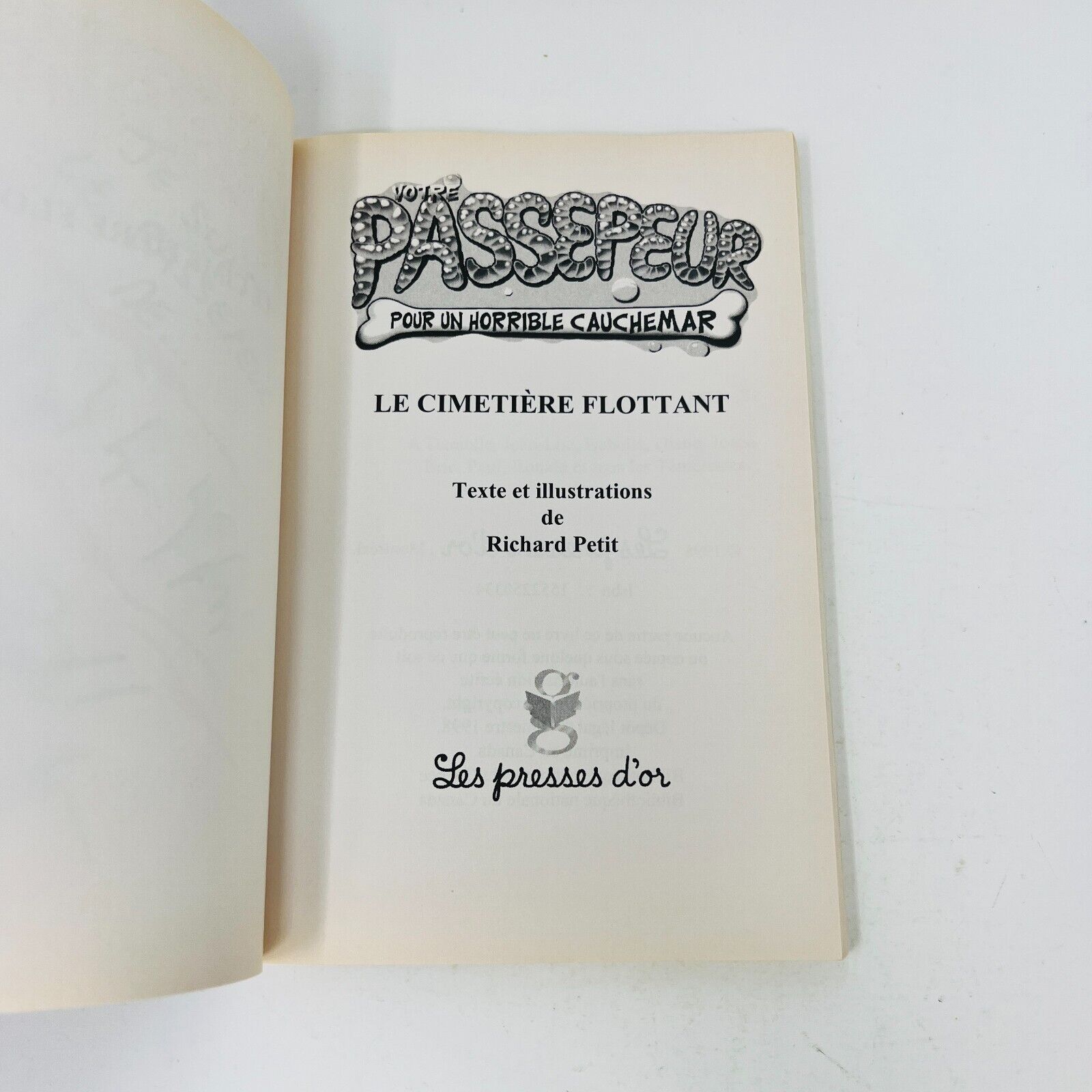 8x Votre Passepeur Horrible Cauchemar/Zéro 2 Livres Signés par Richard Petit Lot