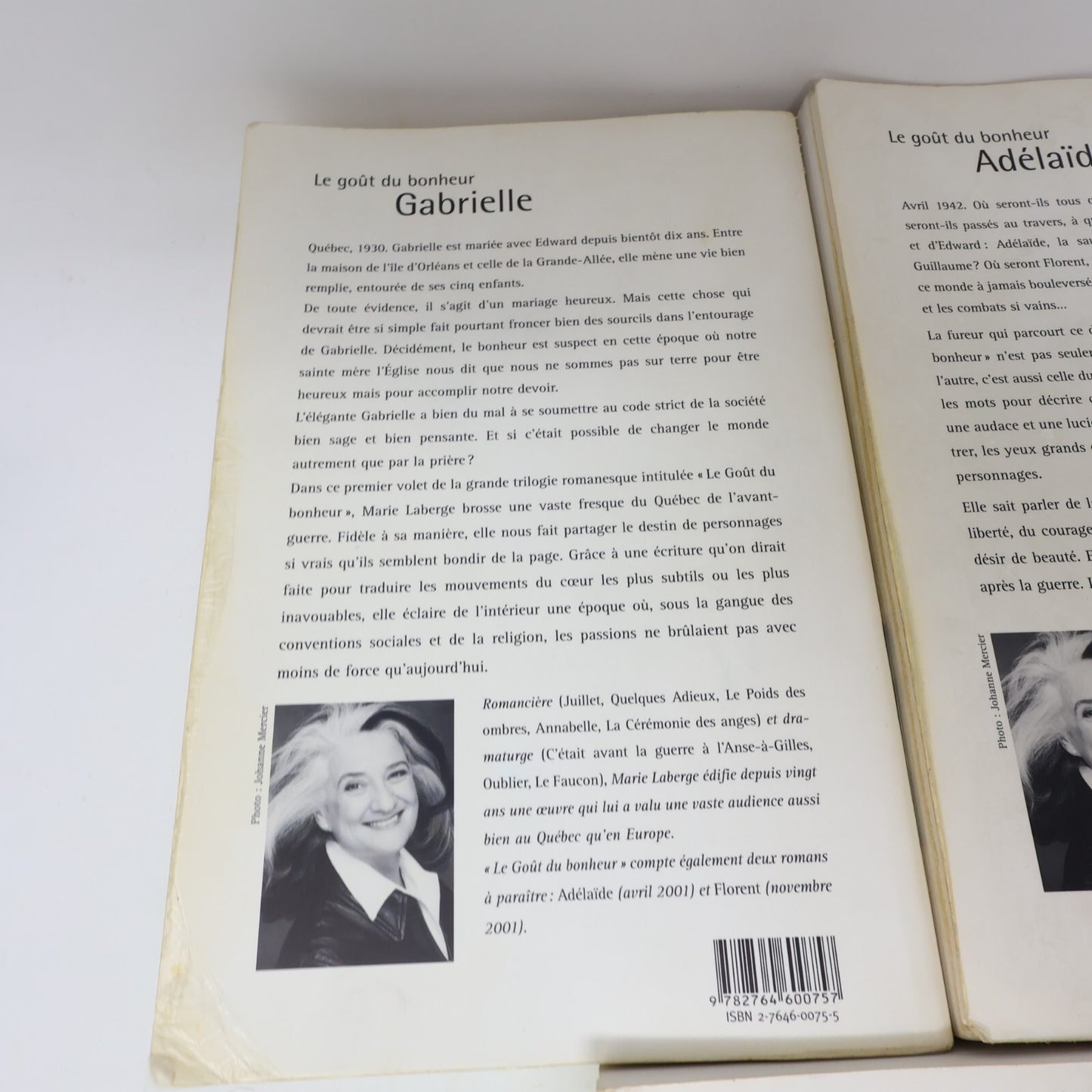 Le Goût du Bonheur #1-3 Fiction Historique Québec Lot 3 Livres Marie Laberge PB