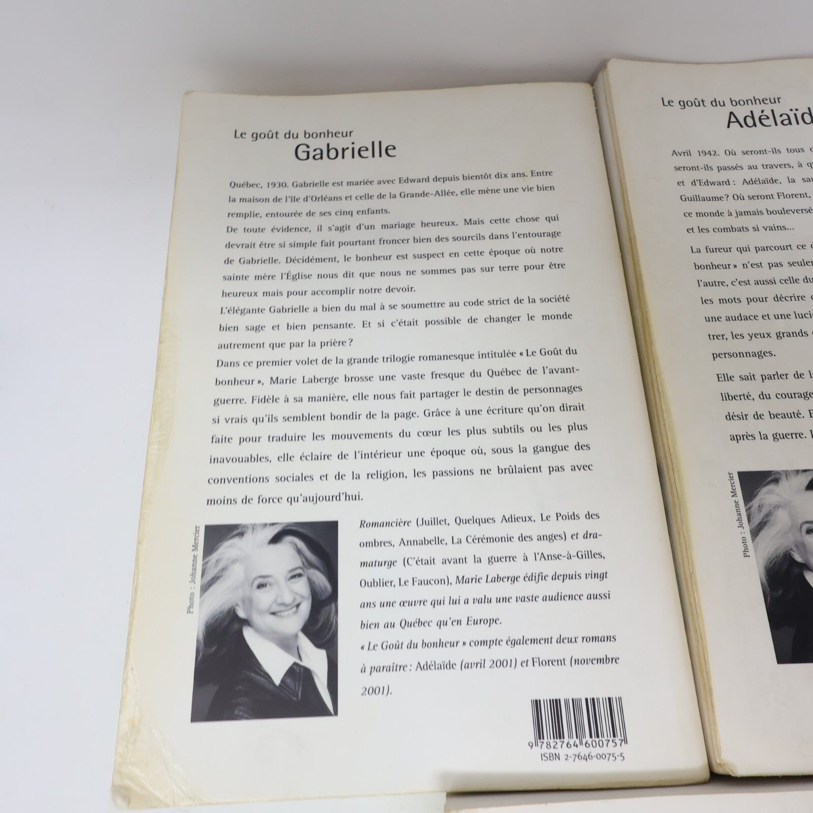 Le Goût du Bonheur #1-3 Fiction Historique Québec Lot 3 Livres Marie Laberge PB