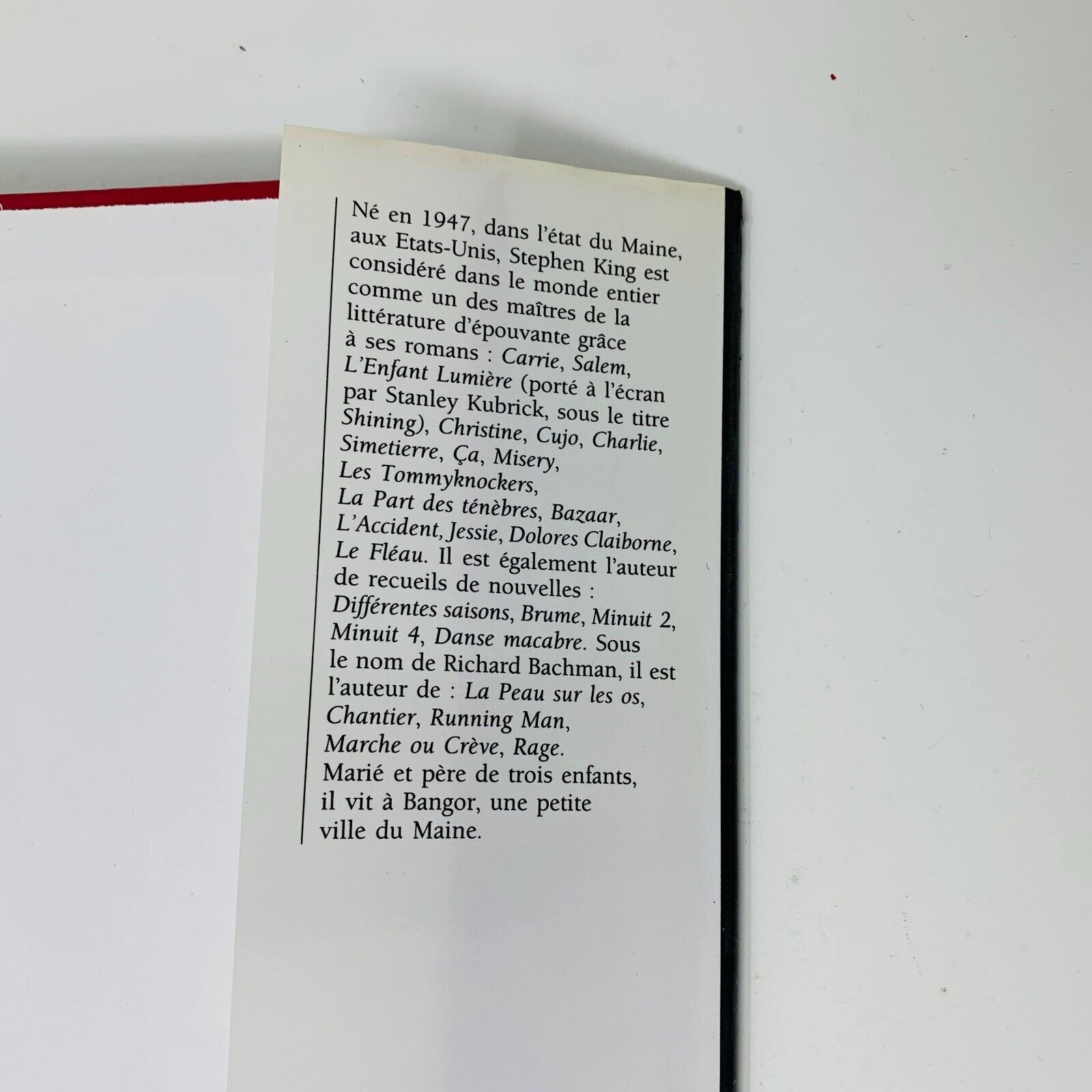 1996 Insomnie Stephen King France Loisirs Hardcover DJ Français French Insomnia