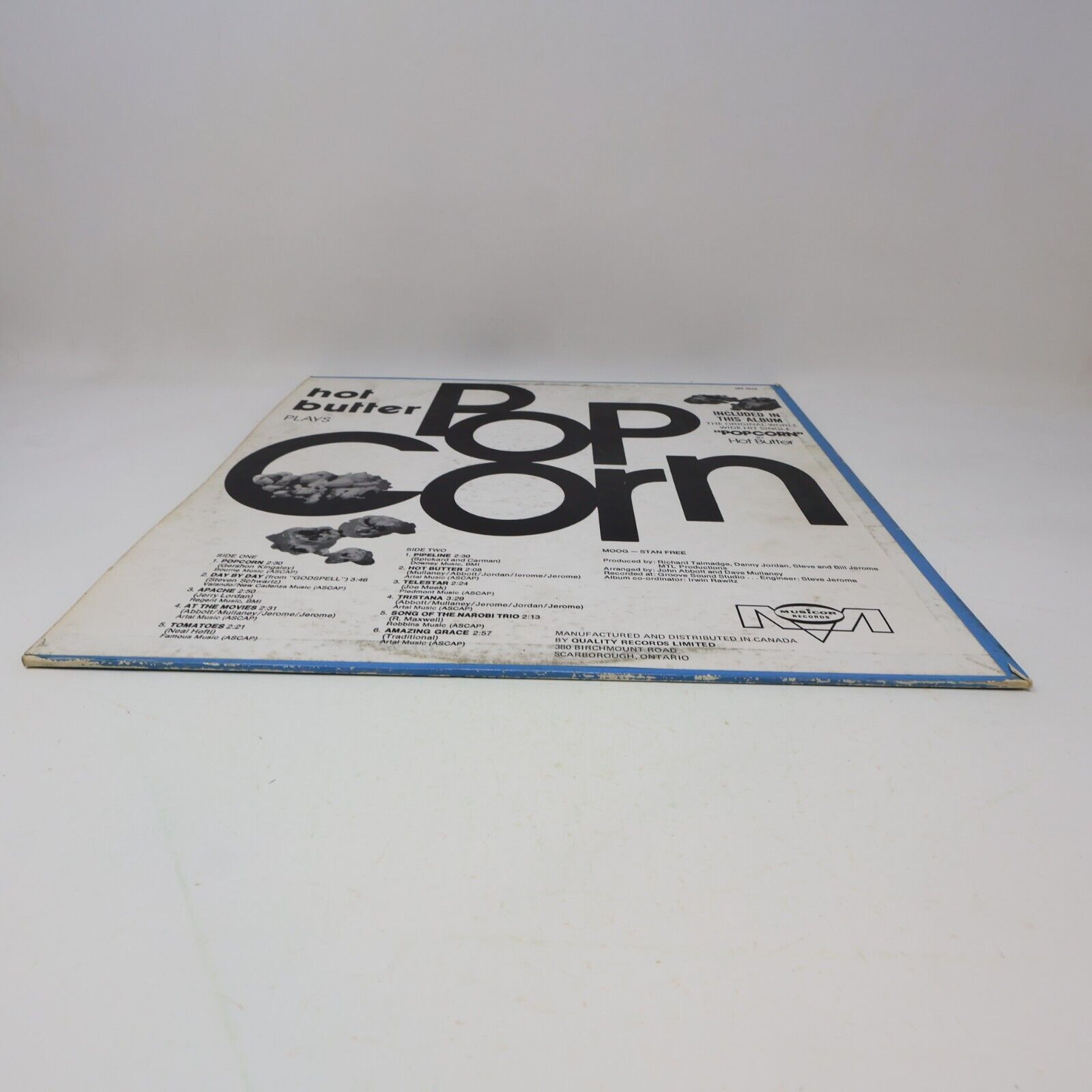 Hot Butter Popcorn LP Record Vinyl MS 3242 1972  Musicor Canada Electronic Synth