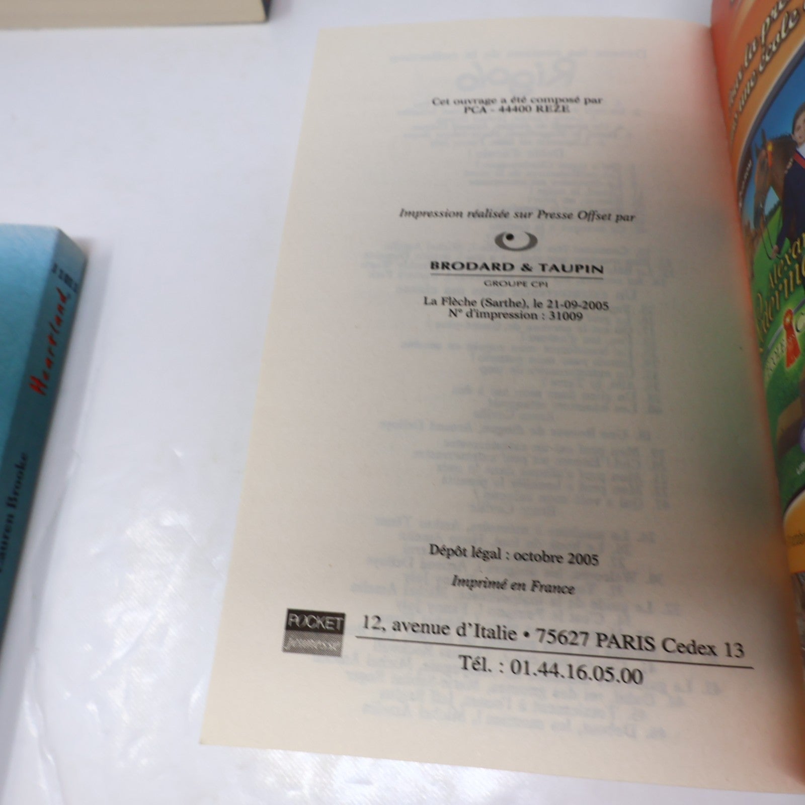 Heartland Lot 19 Livres Lauren Brooke Pocket Je Reste!/Après l'Orage Chevaux PB