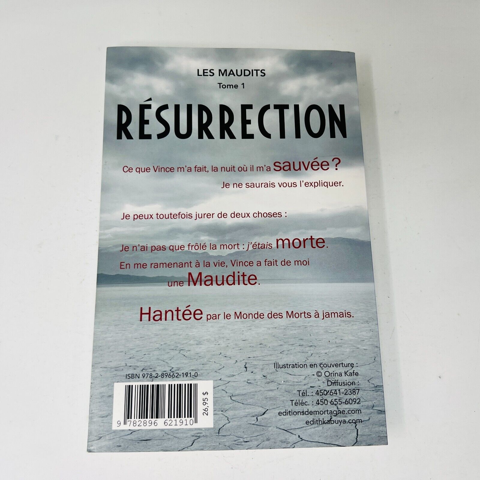 2012 Les Maudits Tome 1 Résurrection de Edith Kabuya Livre de Mortagne Français