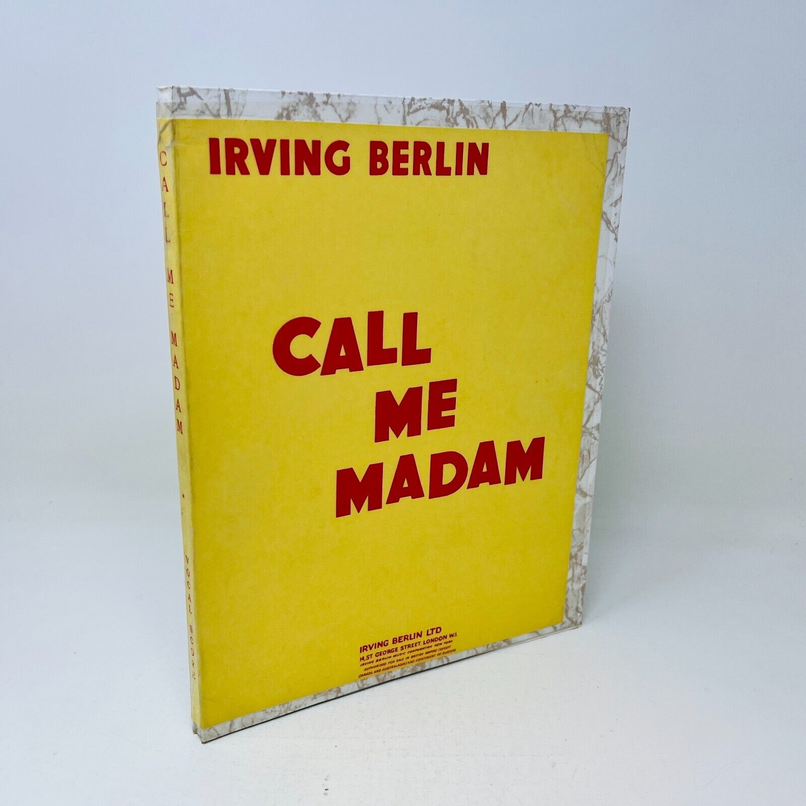 1952 Call Me Madam Irving Berlin Vocal Score Howard Lindsay/Russel Crouse Music