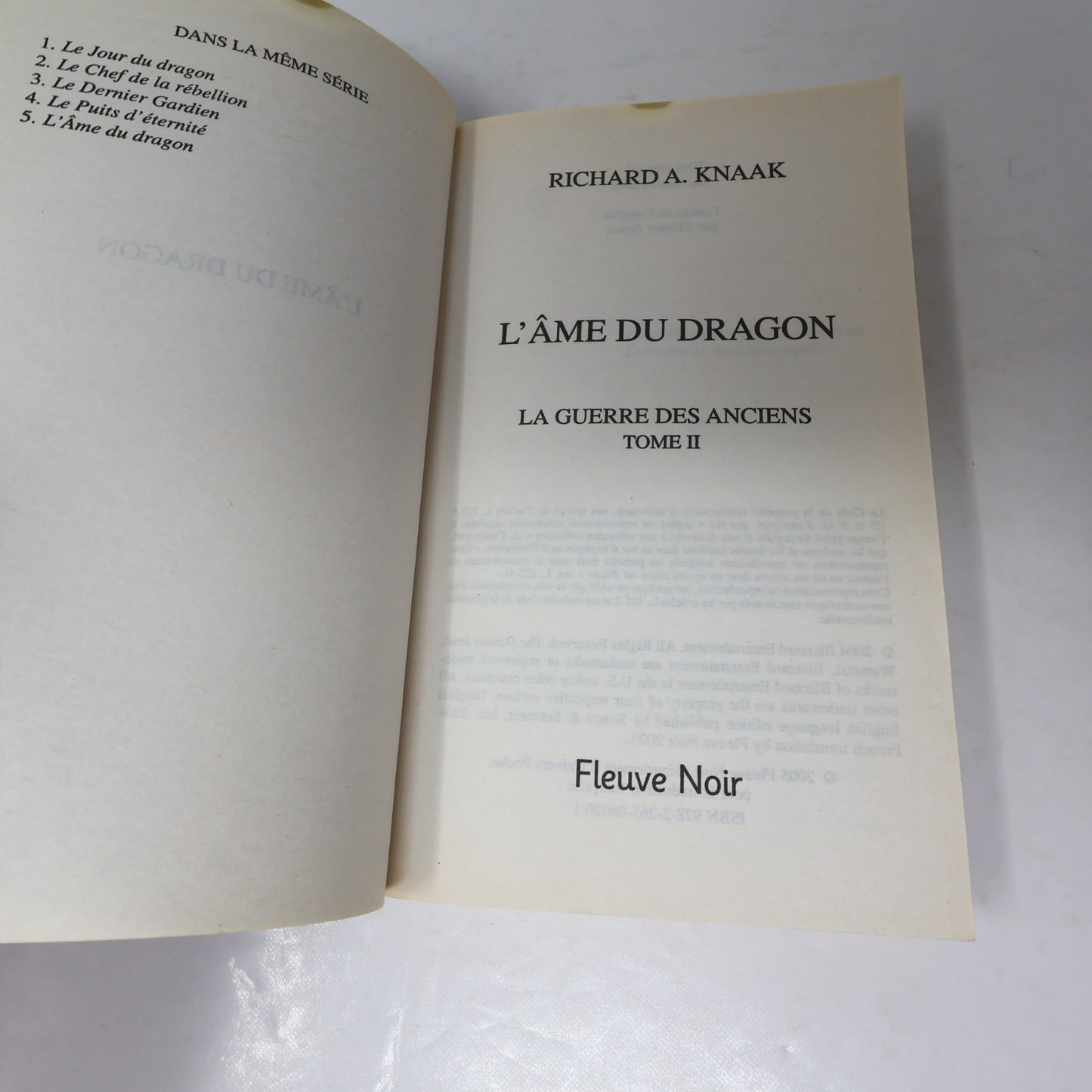 L'Âme du Dragon Richard A. Knaak La Guerre des Anciens #2 Warcraft Fleuve Noir