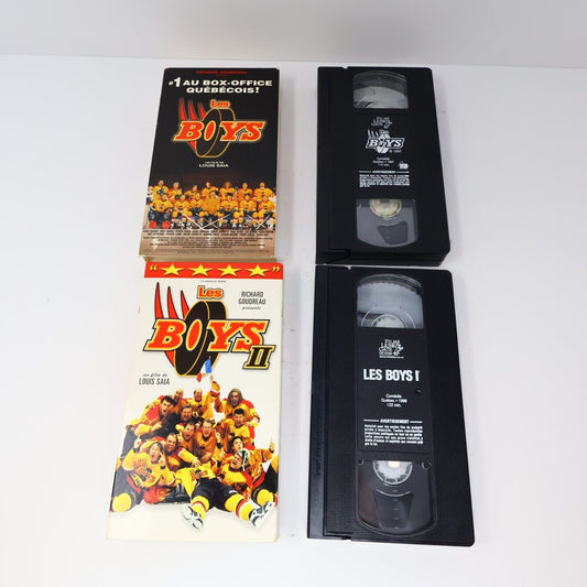 Les Boys 1 & 2 Lot de 2 VHS NTSC Testés Français/French Québécois Hockey Comédie