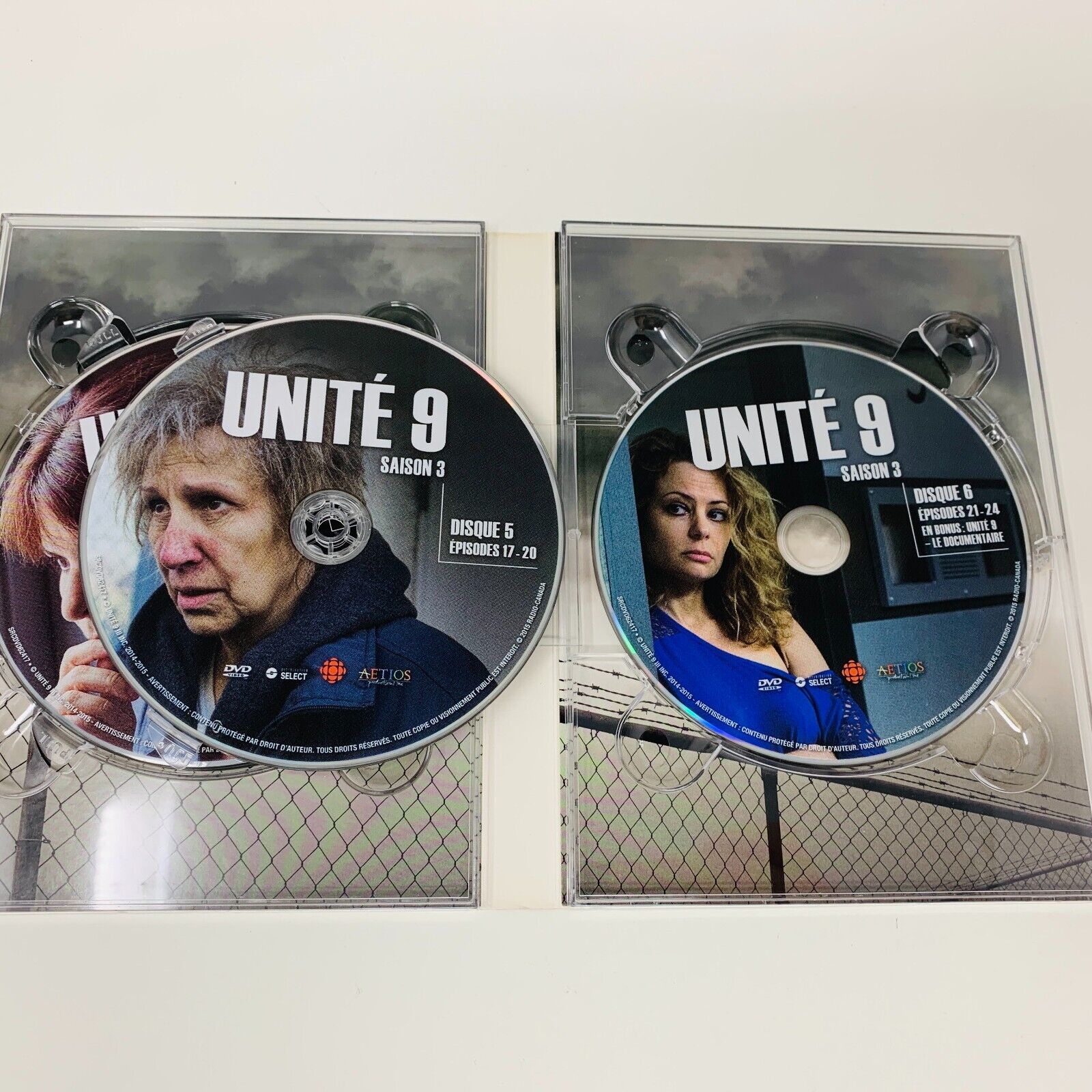 2015 Unité 9 Saison 3 Série Télévision TV Guylaine Tremblay Larouche DVD Testé