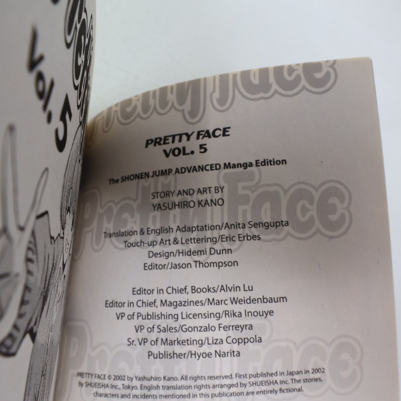 Pretty Face #5 Yasuhiro Kano Shonen Jump Advanced 2008 1st Print Viz Paperback