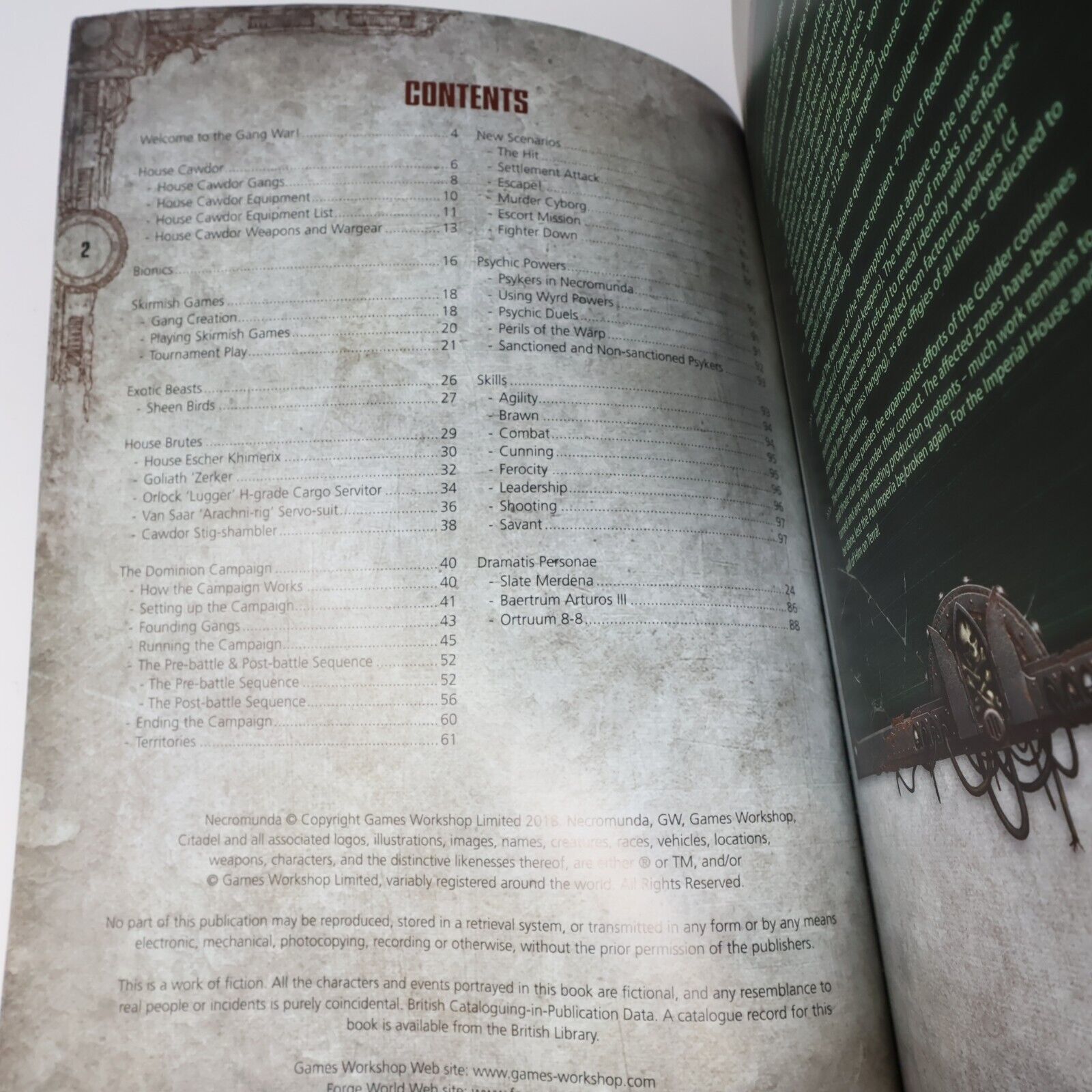 2018 Necromunda Gang War #4 Fantasy RPG Gaming Supplement Games Workshop Book PB