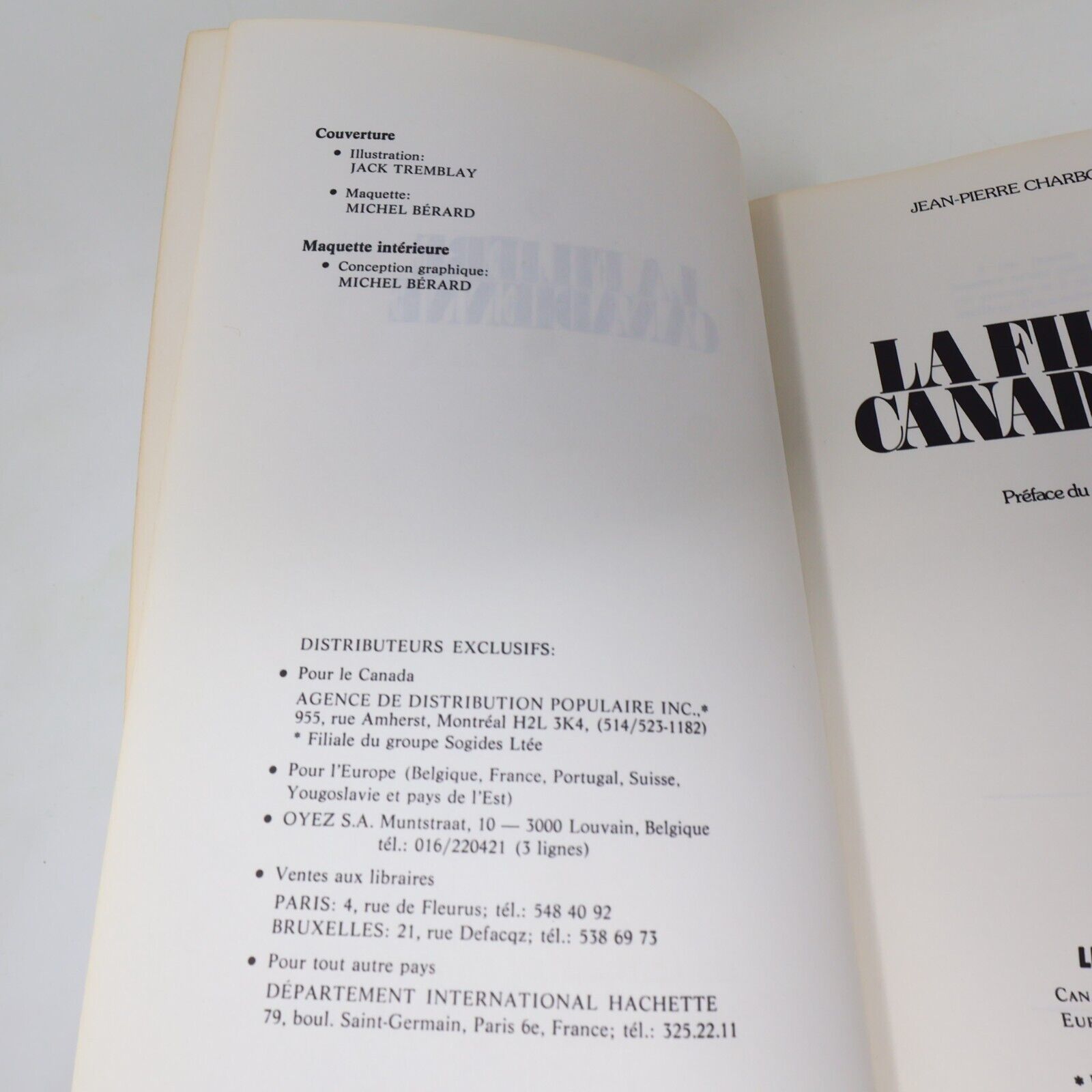 1975 La Filière Canadienne Jean-Pierre Charbonneau Sociologie Crime Mafia Livre