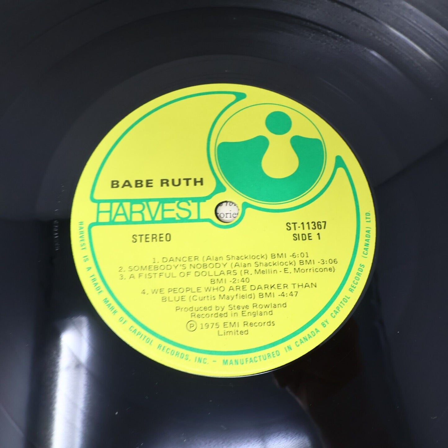 Babe Ruth Self Titled LP Record Vinyl ST-11367 1975 Canada Stereo Classic Rock