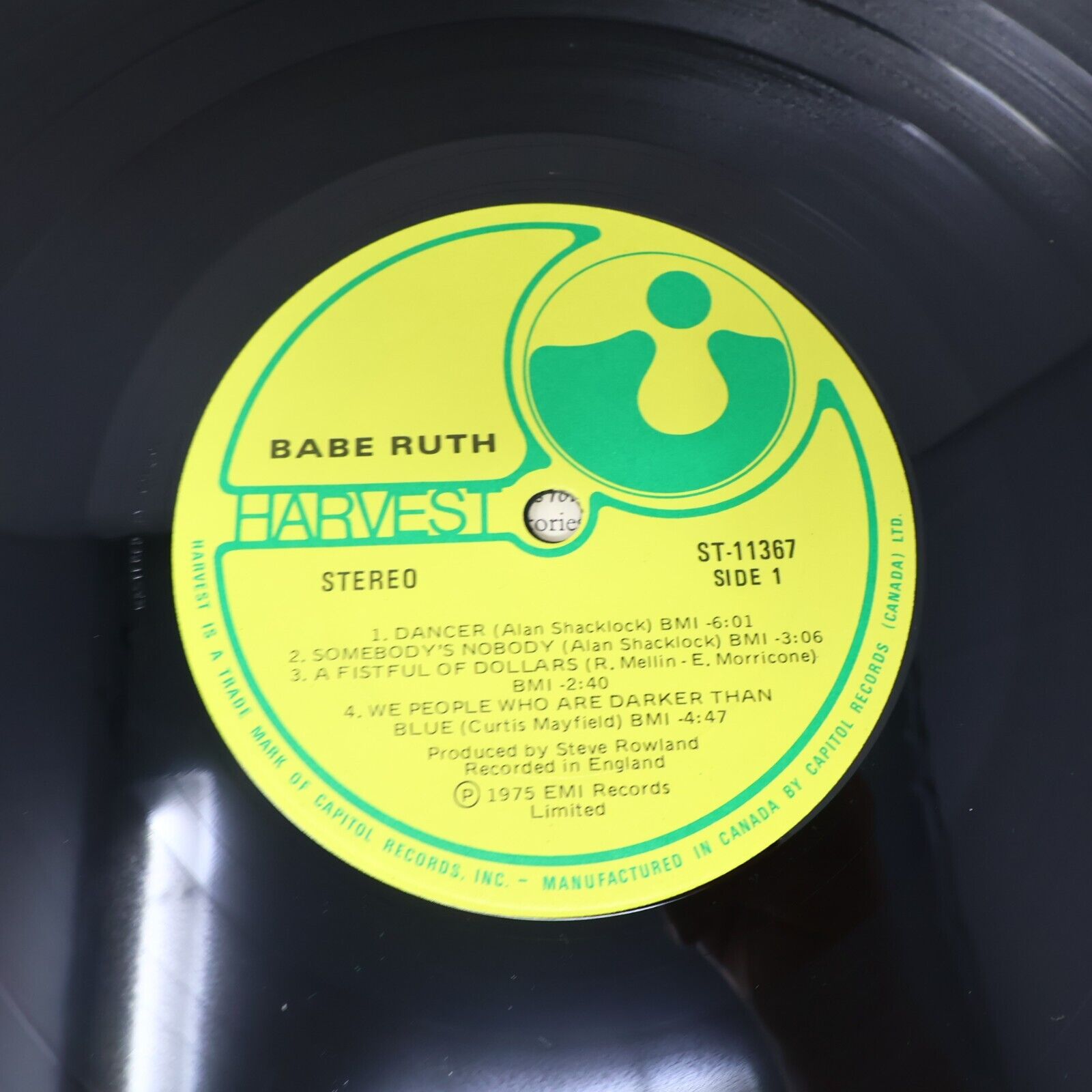 Babe Ruth Self Titled LP Record Vinyl ST-11367 1975 Canada Stereo Classic Rock