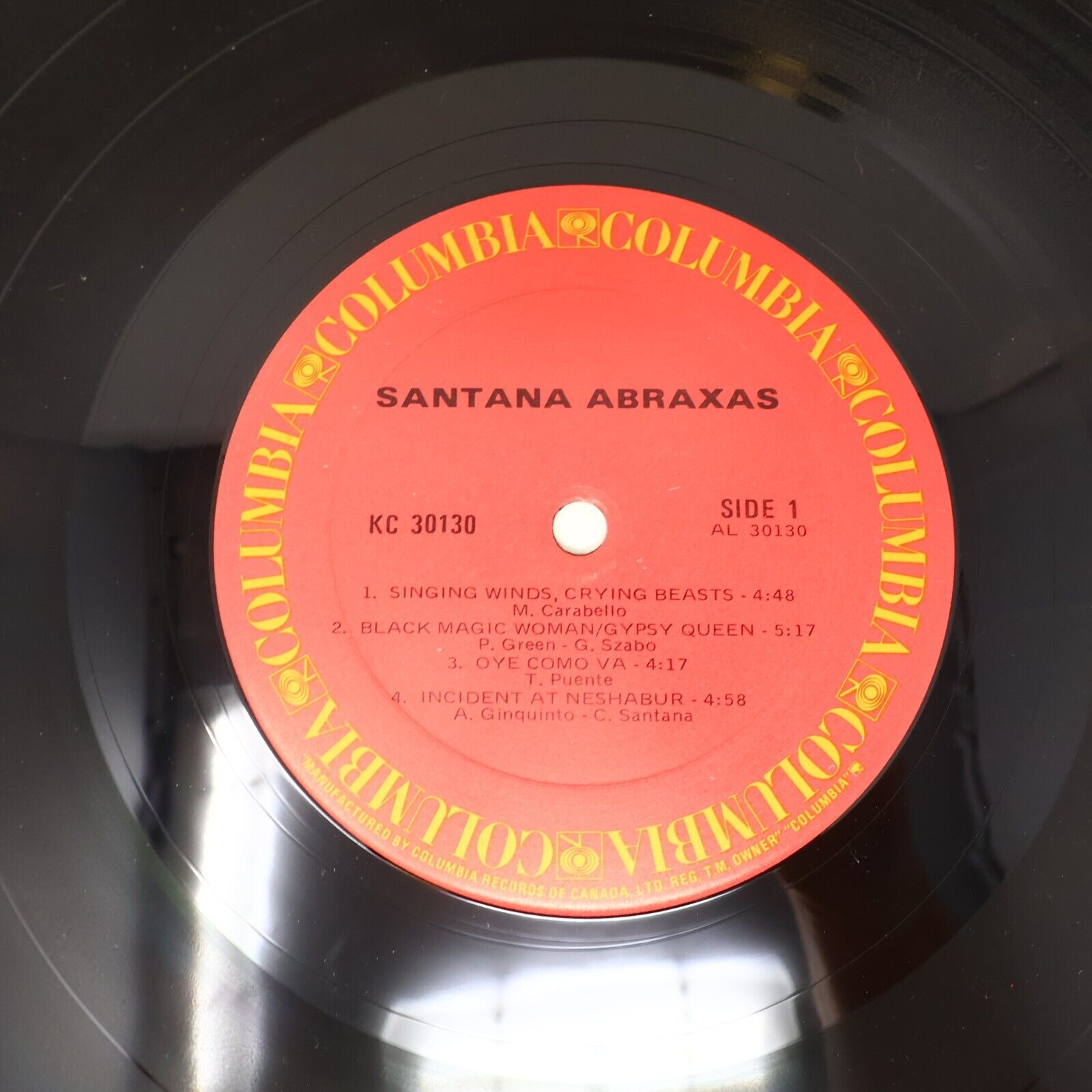 Santana Abraxas LP Record Vinyl Poster Columbia KC 30130 Canada 70s Oye Como Va