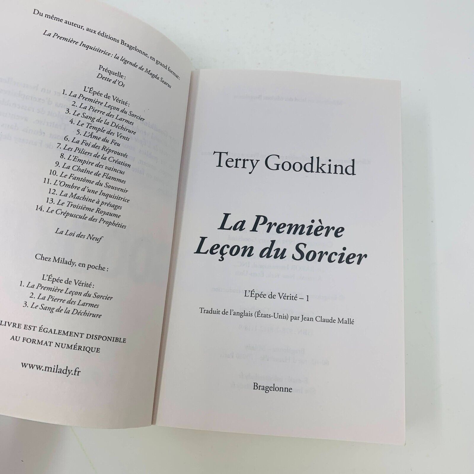L'Épée de Vérité 1-3 Milady Terry Goodkind Sword of Truth Français Lot 3 Livres