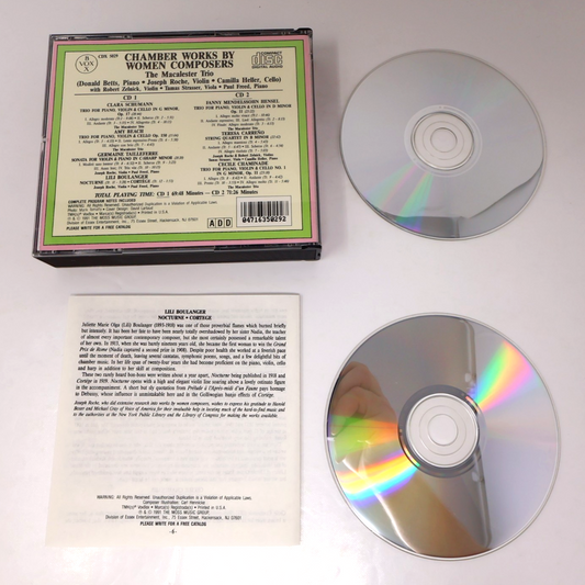 Chamber Works By Women Composers 2 CD Box Set Clara Schumann/Amy Beach/Carreño