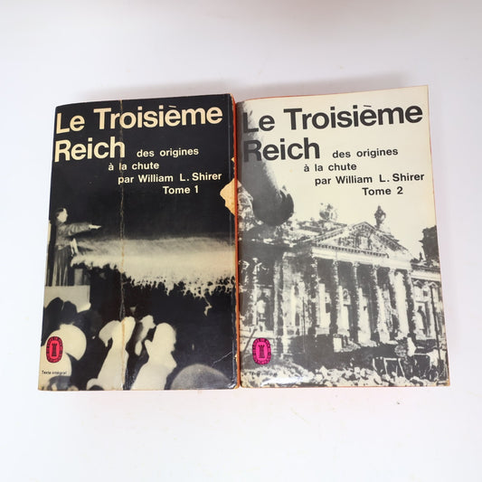 Le Troisième Reich #1-2 Série Complète Lot 2 Livres William L. Shirer Poche 60s