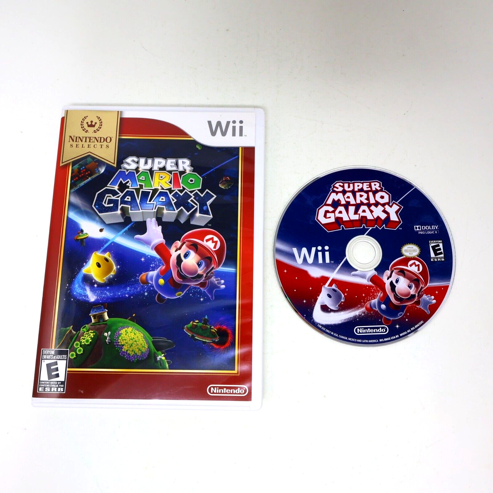 Super Mario Galaxy for the Wii Nintendo Selects Tested NTSC NTSC Video Game Bee