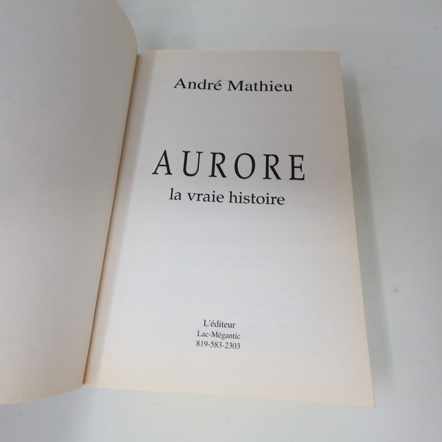 1990 Aurore La Vraie Histoire de l'Enfant Martyre de André Mathieu Paperback PB