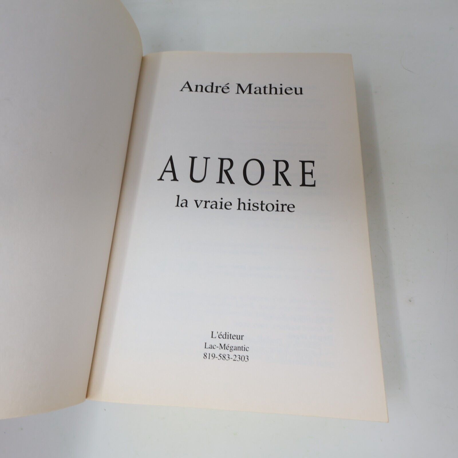 1990 Aurore La Vraie Histoire de l'Enfant Martyre de André Mathieu Paperback PB