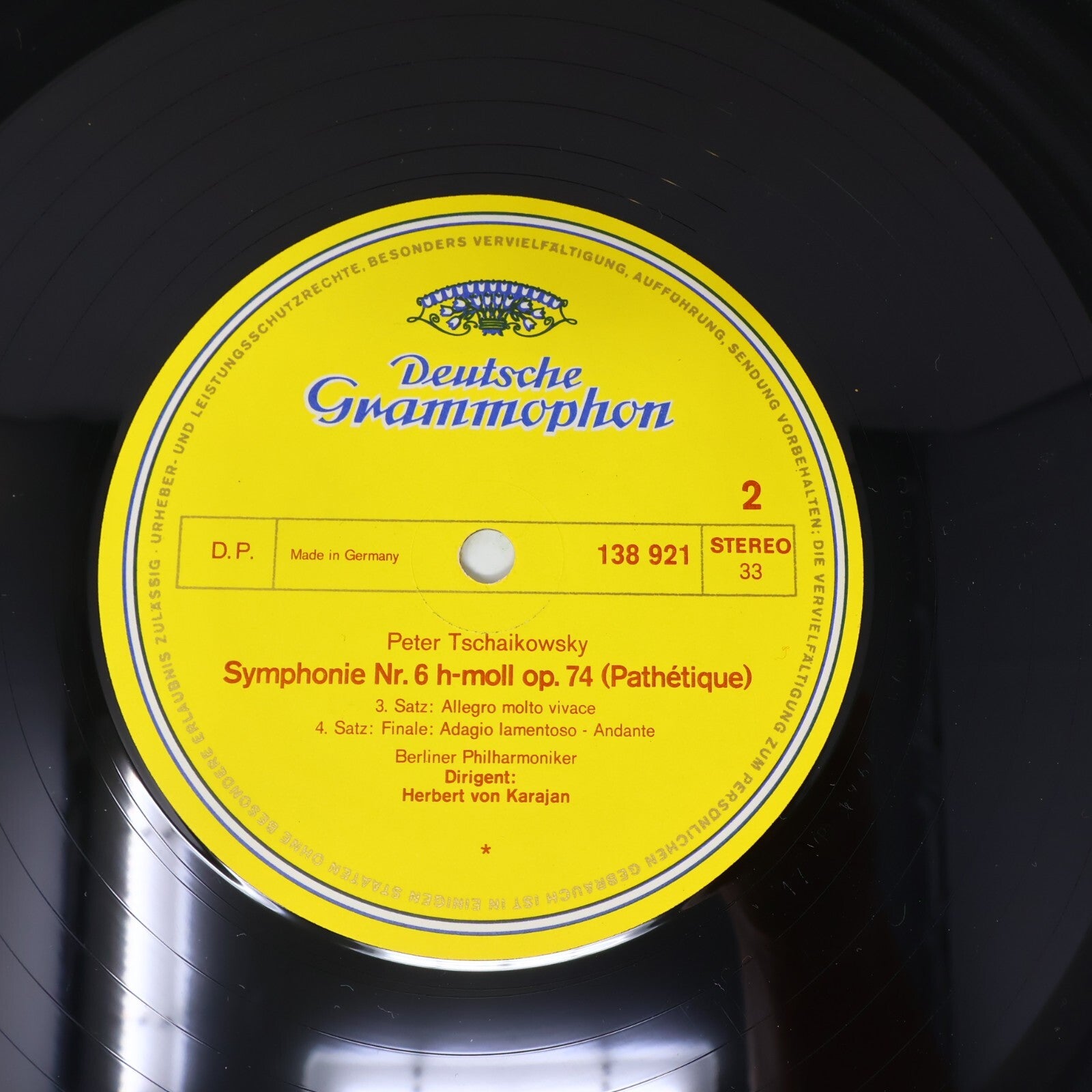 Tschaikowksy Symphonie Nr.6 h-moll Pathétique Herbert von Karajan Record 138 921