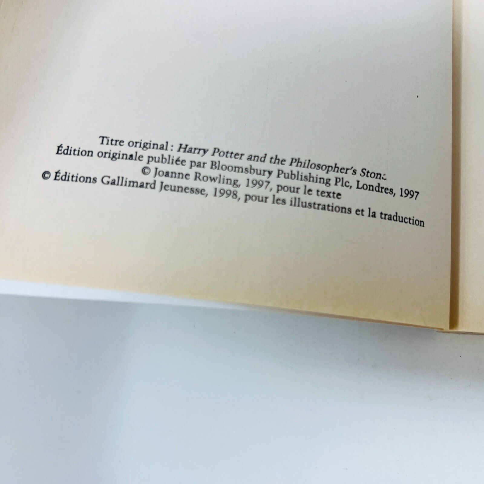 1999 Harry Potter à l'École des Sorciers Illustré Folio Junior Français Walcker