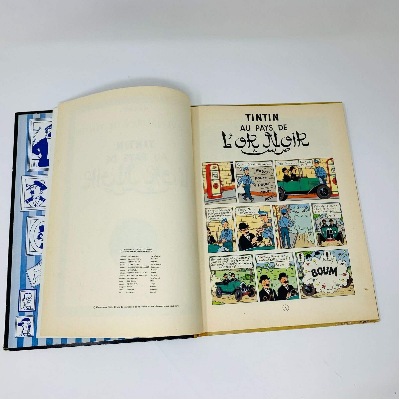 1964 Tintin Au Pays de l'Or Noir Casterman Hergé en Français Bande Dessinée B35