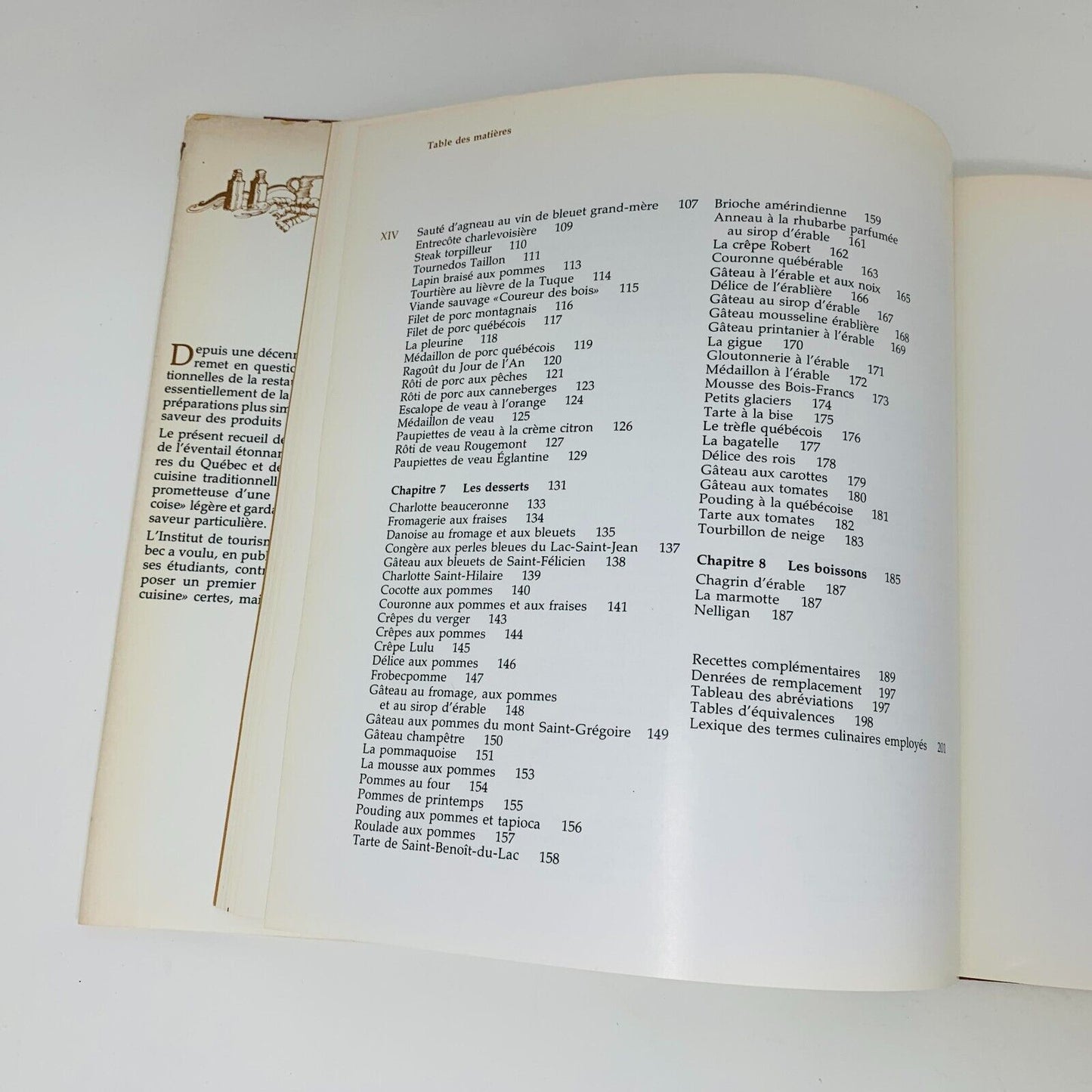 1979 Vers une Nouvelle Cuisine Québécoise Livre Recettes Français Cookbook ITHQ