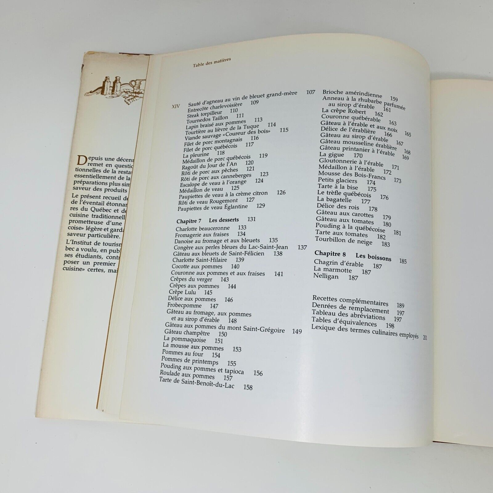 1979 Vers une Nouvelle Cuisine Québécoise Livre Recettes Français Cookbook ITHQ
