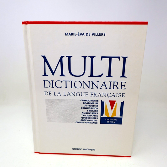 2009 Multi Dictionnaire de la Langue Française 5E Édition Marie-Éva de Villers