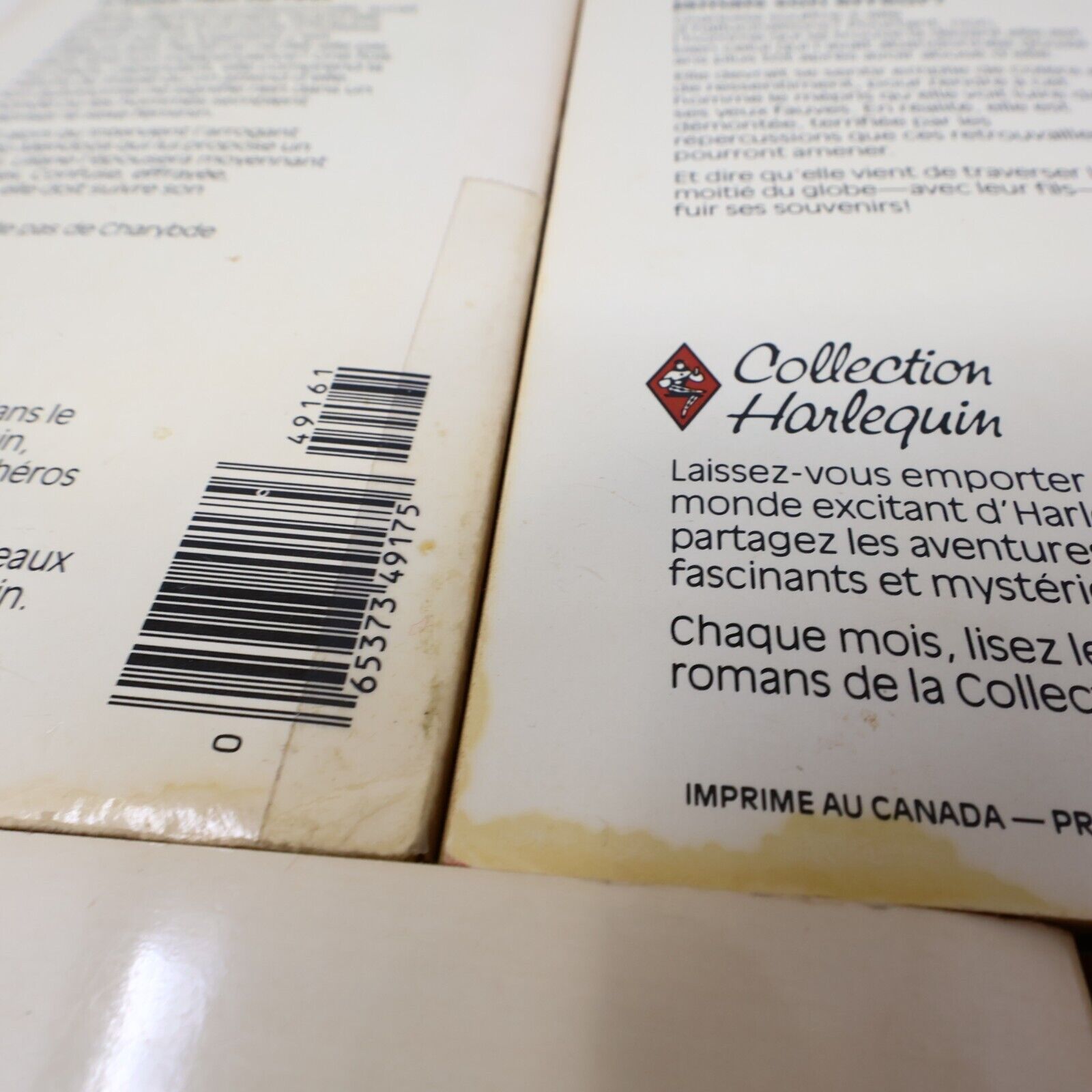 Lot 20 Livres Collection Harlequin Romance Amour Vintage Français French 80s PB