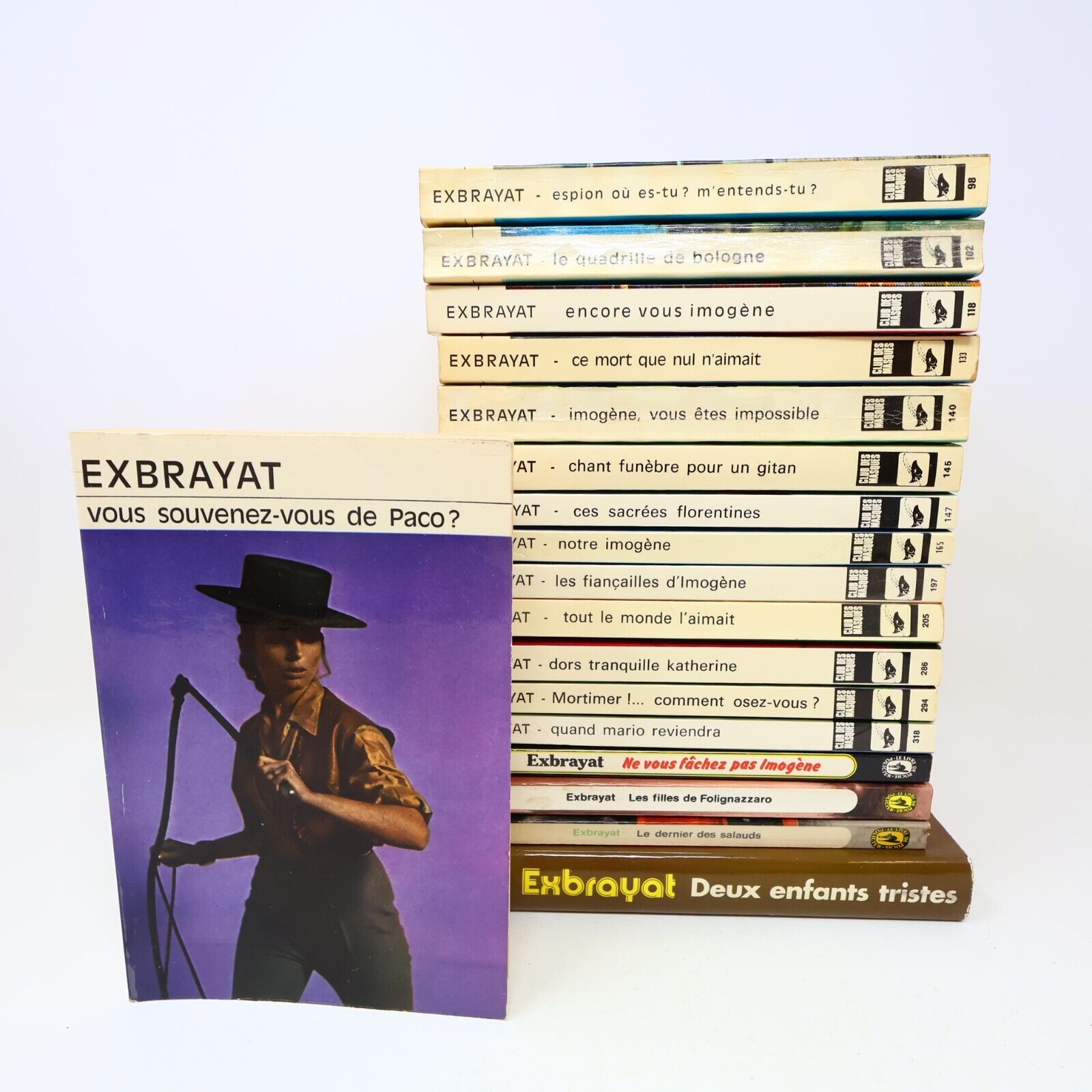 Lot 18 Exbrayat Club des Masques Notre Imogène Tout le Monde l'Aimait Livres