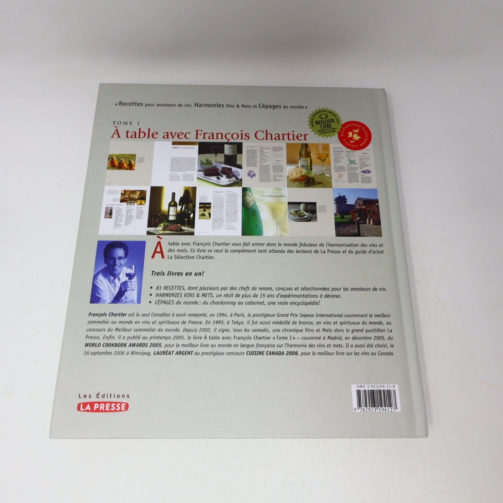 2005 À Table avec François Chartier Cuisine Recettes Vins La Presse Français HC