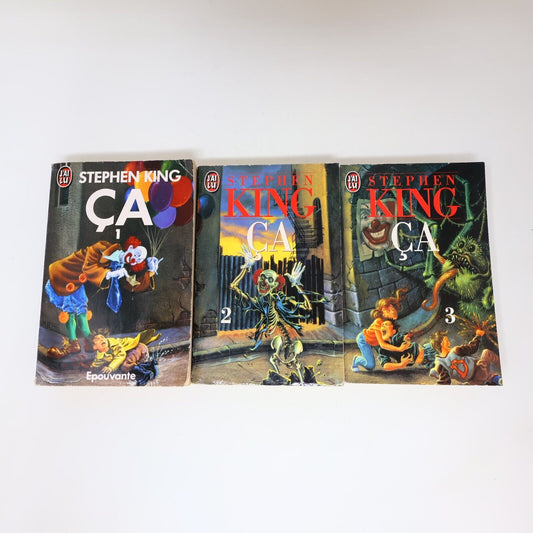 Lot 3 Livres Ça #1-3 It Stephen King J'ai Lu Série Complète Clown Book Français